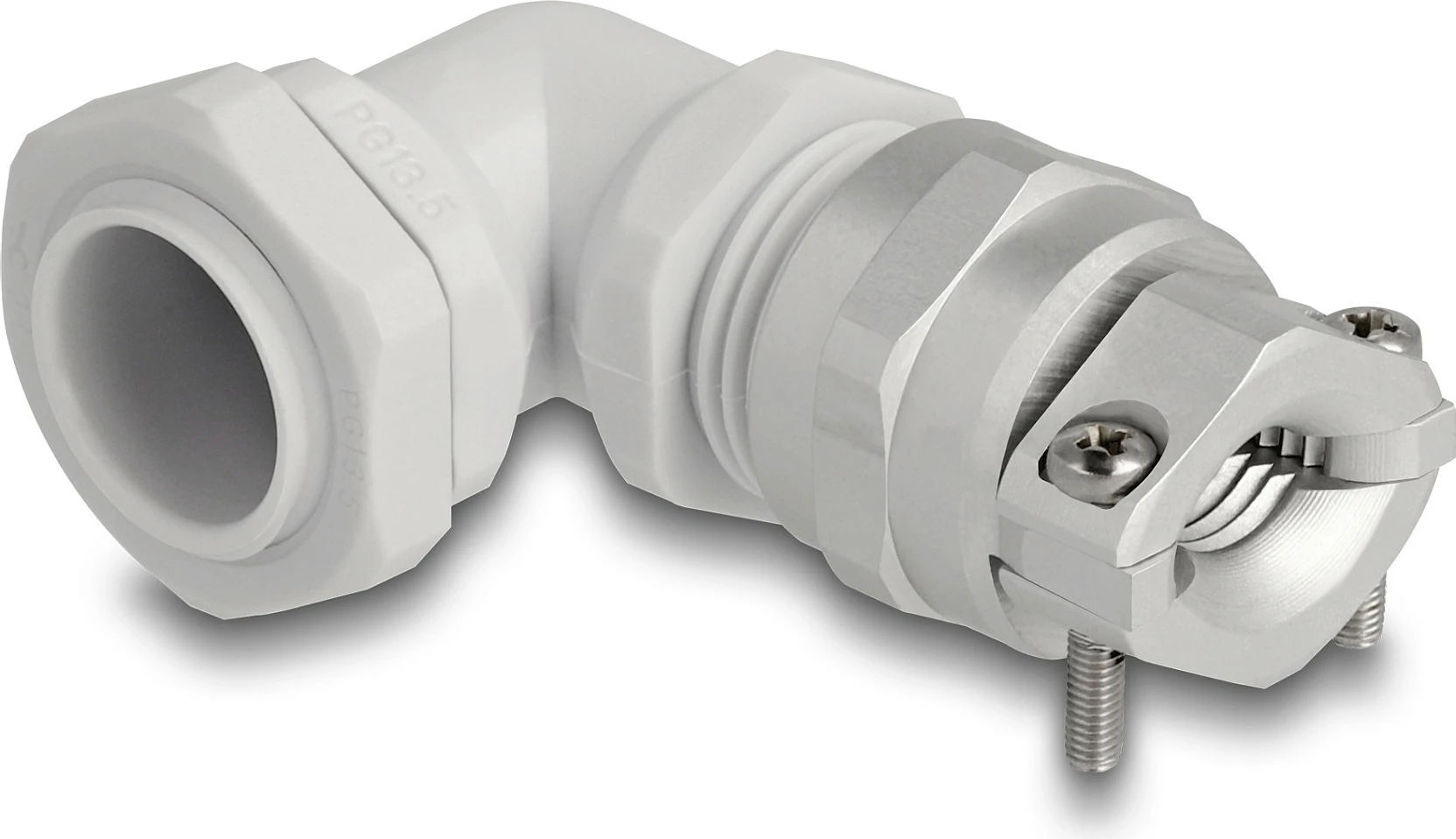 Glem kabllo DeLOCK PG13.5 90° IP68, për kabllo 6-12 mm, gri