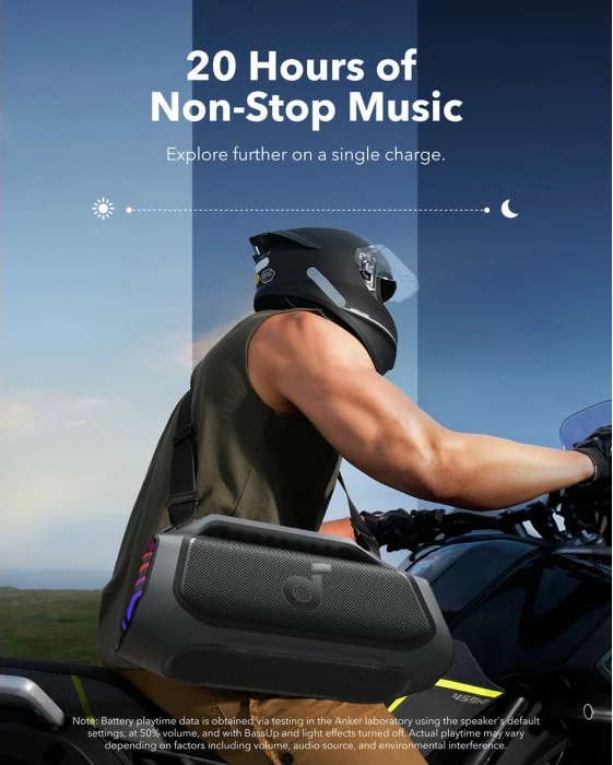 Altoparlant portativ Bluetooth Anker Soundcore BOOM 2 Plus 140W, IPX7, 20 orë, USB-C/AUX, i zi