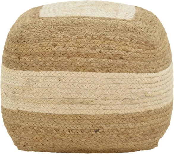 Puf karrige Sofian Inart bezhë 100% jute 40x40x40cm