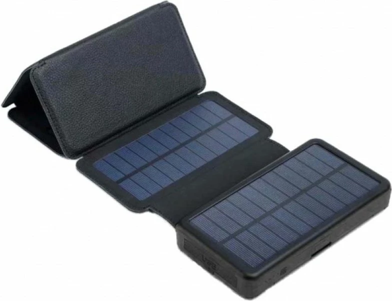 Panel diellor i palueshëm me power bank PowerNeed ES20000B, i zi