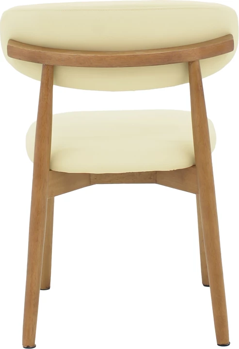 Karrige prej druri gome dhe pu, ngjyrë arre dhe bezhë, 46x58x79cm