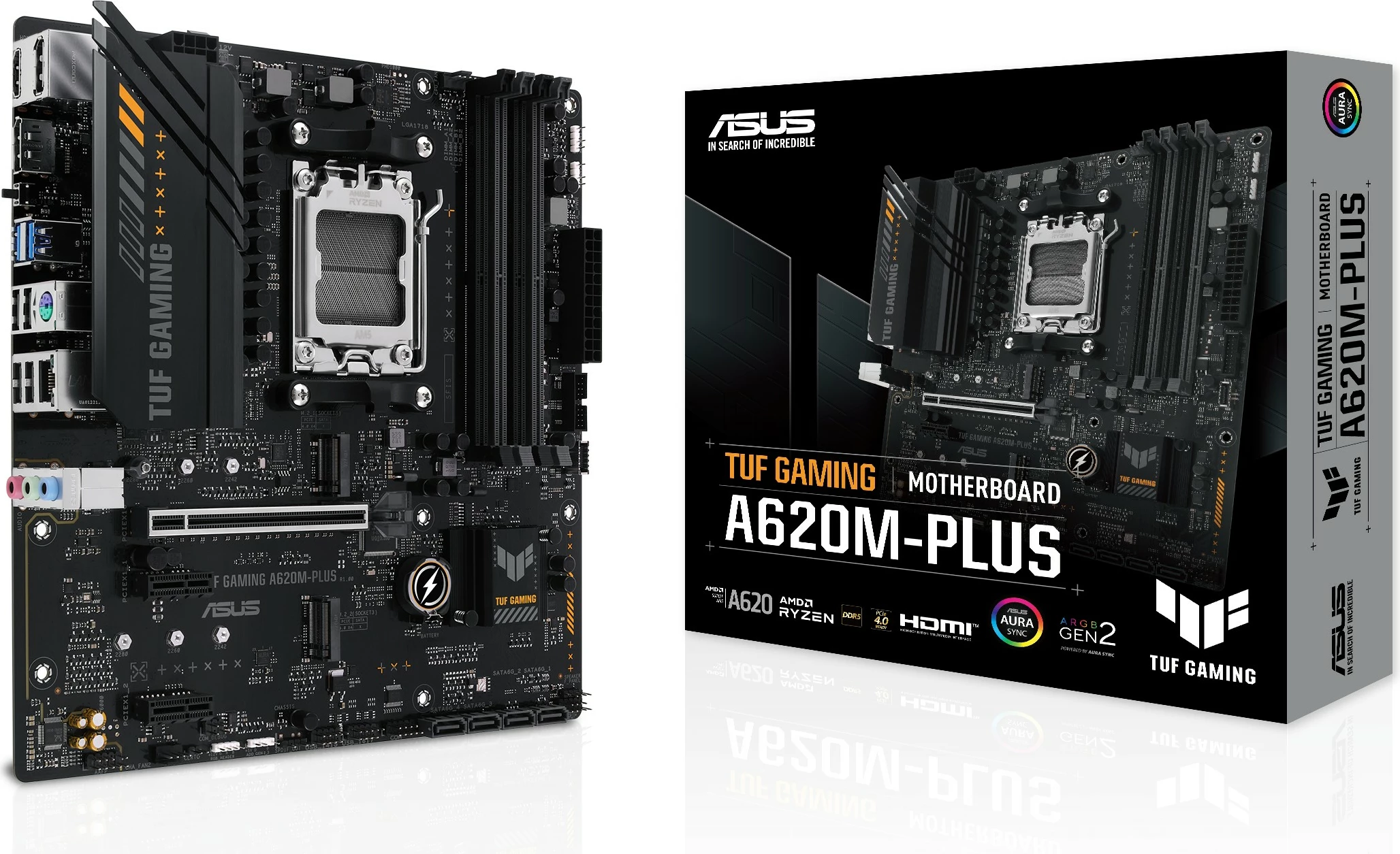 Pllakë amë ASUS TUF GAMING A620M-PLUS, AMD, Socket AM5, DDR5-SDRAM, 128 GB, e zezë