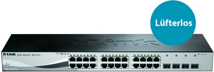 Switch D-Link DGS-1210-28/E 24 porta Gigabit Web Smart Managed pa ventilator