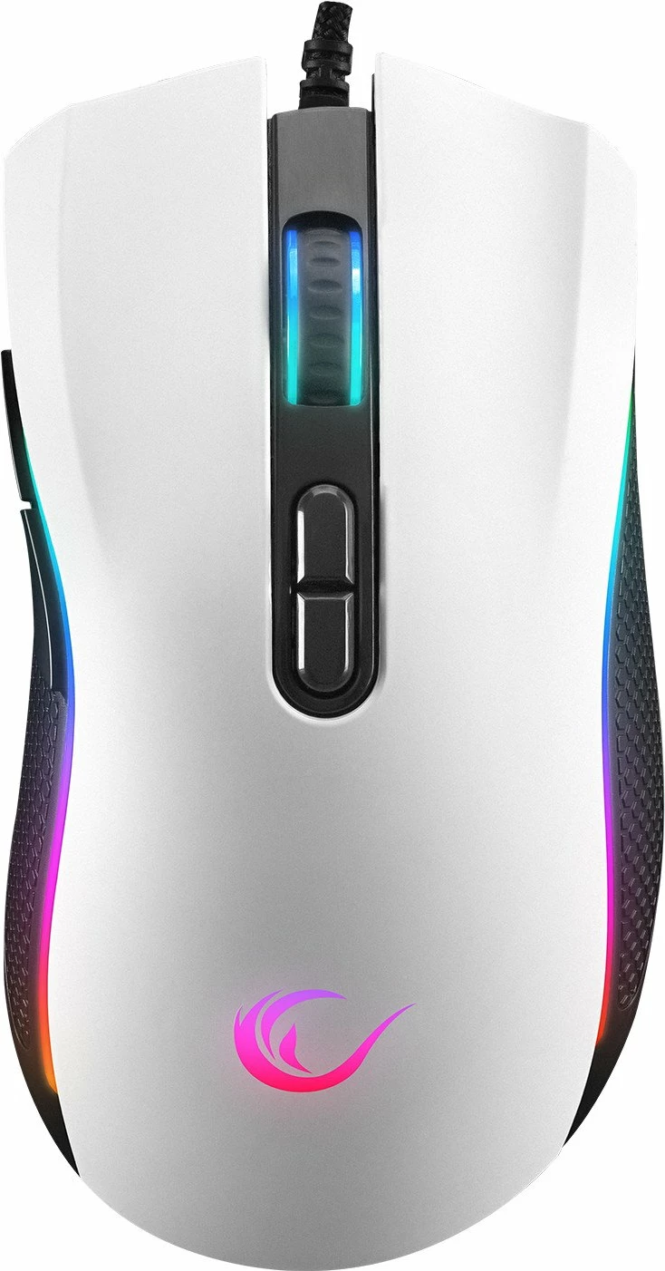 Maus gaming Rampage SMX-R44 V2 SMX-R44V2WHITE 12800 DPI RGB i bardhë