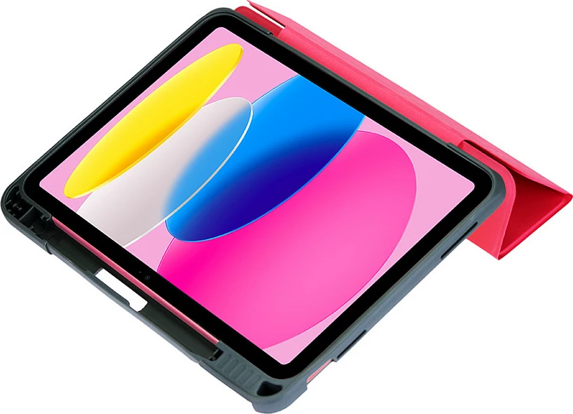 Mbështjellës DEQSTER Rugged MAX për iPad 10.9" (Gjenerata 10), me magnet, stand 3 pozita, Pink