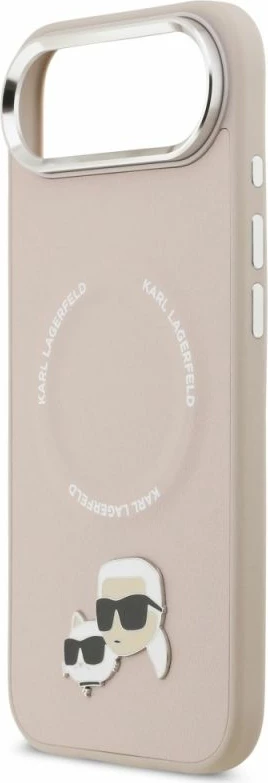 Kapak telefoni Karl Lagerfeld Karl & Choupette Pins MagSafe për iPhone Air, rozë
