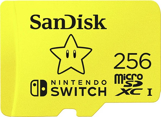 Kartelë memorie Sandisk microSDXC 256GB Nintendo Switch, e verdhë