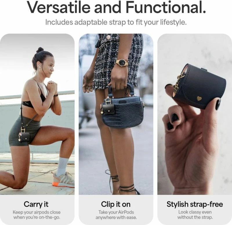 Çantë mini Spigen Cyrill për AirPods 4, e zezë