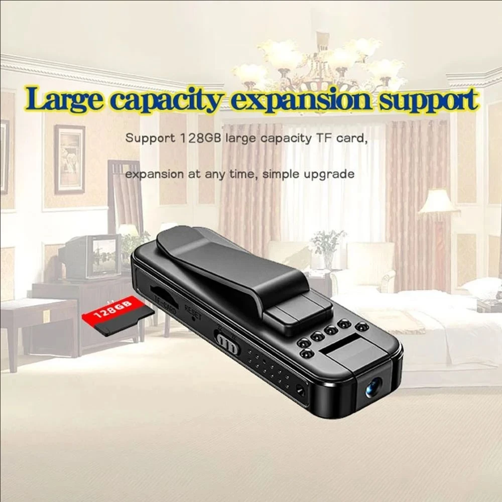 Mini Kamera Trupi 1080p me Kapëse dhe Lente 180° Wide Angle