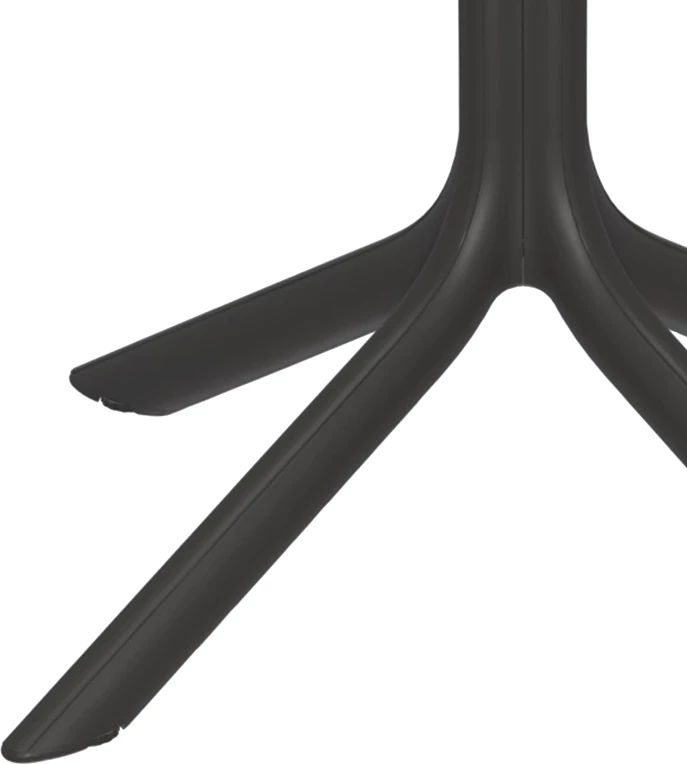 Tavolinë katrore Groovy, sipërfaqe e shpuar, ngjyrë antracit, 80x80x74cm