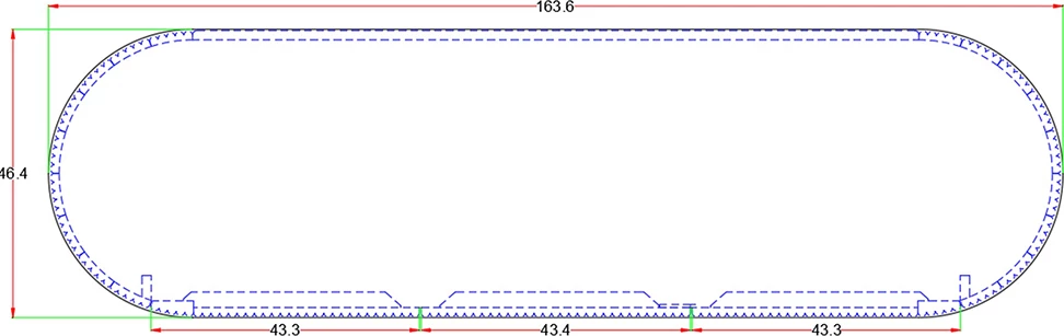 Bufe ORGANIC me 3 dyer, ngjyrë natyrale, 164x46x75