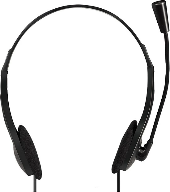 Kufje me mikrofon LogiLink Stereo, 3.5 mm, me kabllo 1.8 m, të zeza