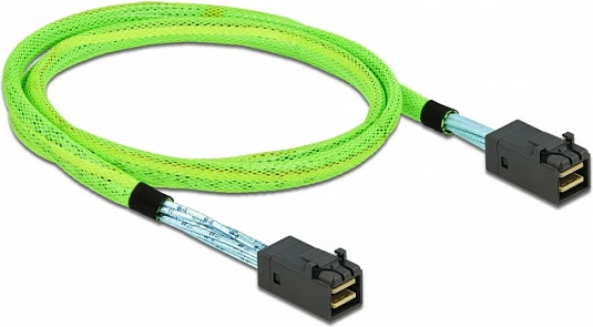 Kabllo PCI Express DeLOCK Mini SAS HD SFF-8673 në SFF-8673, 1 m, 64 Gbit/s, e gjelbër