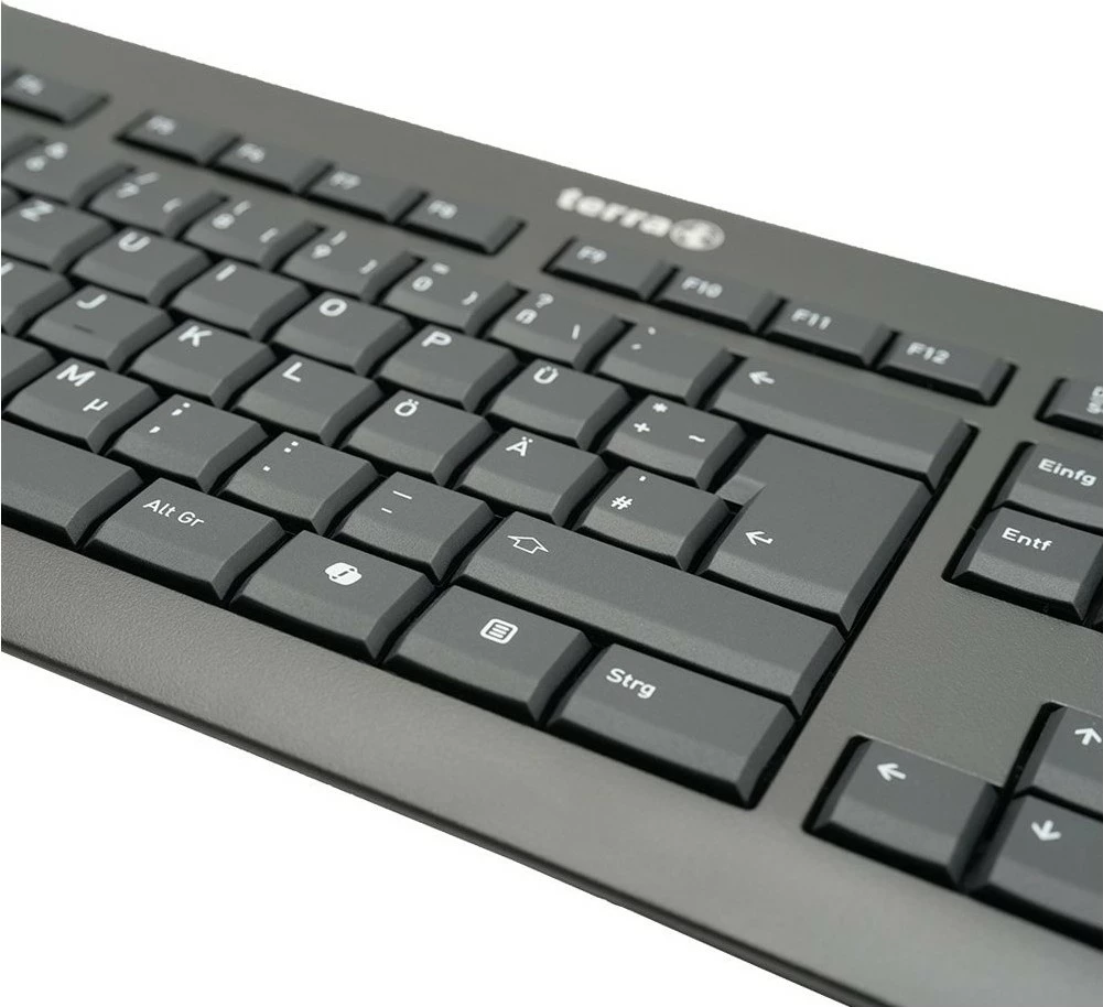 Tastierë Terra TERRA Keyboard 1500, USB, 105 taste, QWERTZ, e zezë