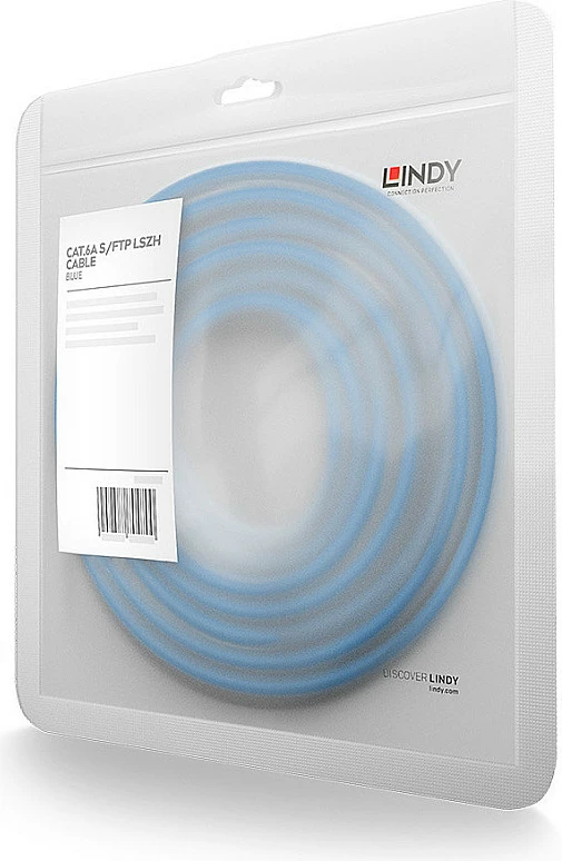 Kabllo rrjeti LINDY 47147, Cat6a S/FTP, 1 m, RJ-45, 10 Gbps, Blu