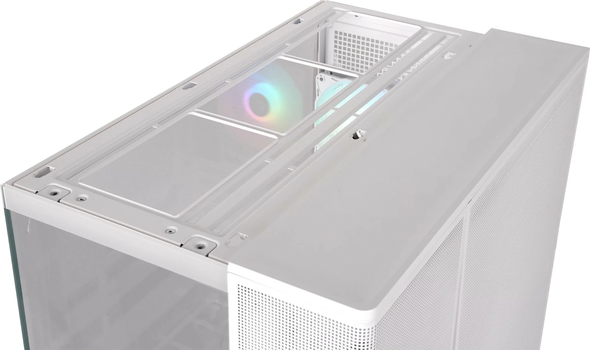 Kasë Thermaltake View 380 XL TG ARGB Snow White, Midi Tower, xham i temperuar, ndriçim ARGB, e bardhë