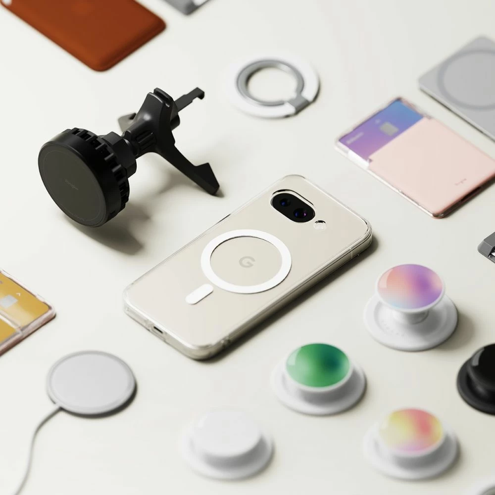 Mbështjellës Ringke Fusion Magnetic MagSafe për Google Pixel 9A, Transparent