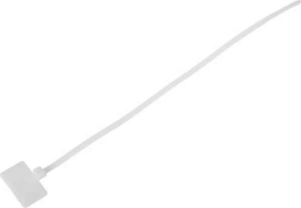 Lidhëse kabllosh InLine 59967G 100mm x 2.5mm, me zonë etiketimi, e bardhë, 100 copë