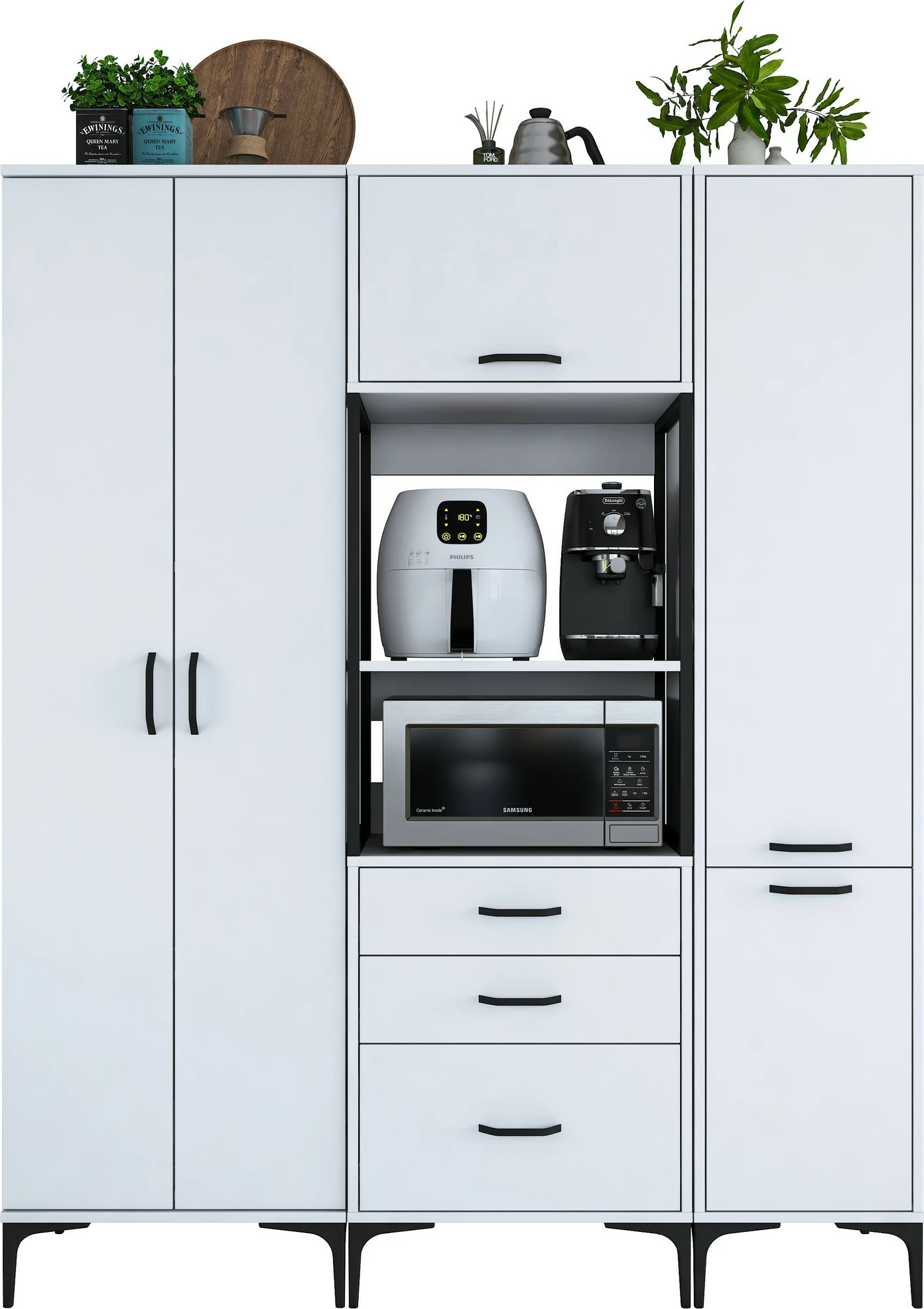 Dollap multifunksional, ngjyrë e bardhë, Skye Decor, JE144 - 3114