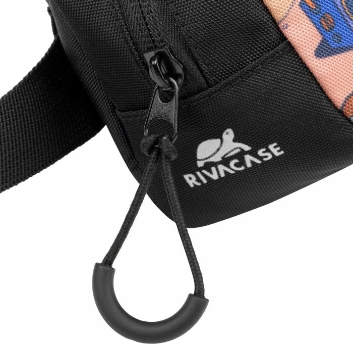 çantë beli RIVACASE Skaters 5410, poliester rezistent ndaj ujit, e zezë