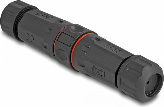 Lidhës kablli fibër optike DeLOCK SC simplex femër/femër, OM2 multimod, i papërshkueshëm nga uji, i zi