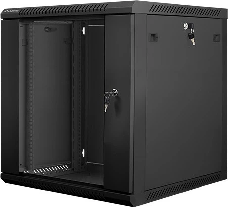 Kasë rrjeti Lanberg WF01-6612-10B, 19", 12U, 600x600mm, e zezë, montim në mur