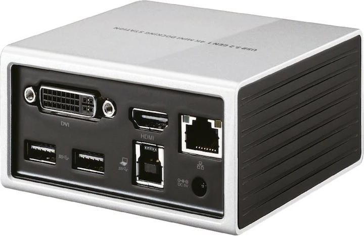 Docking station Club3D USB 3.2 Gen 1, 4K, 4x USB3, HDMI, DVI, LAN, argjendtë/zi