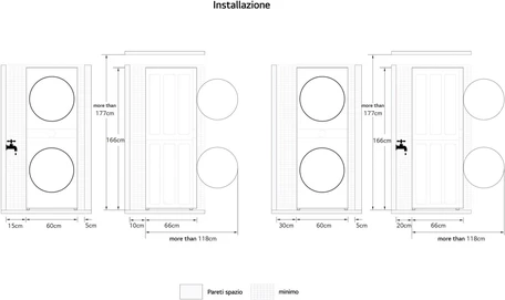 Set lavatriçe dhe tharëse rrobash LG WT1210WWF 1350 RPM, ThinQ, e bardhë