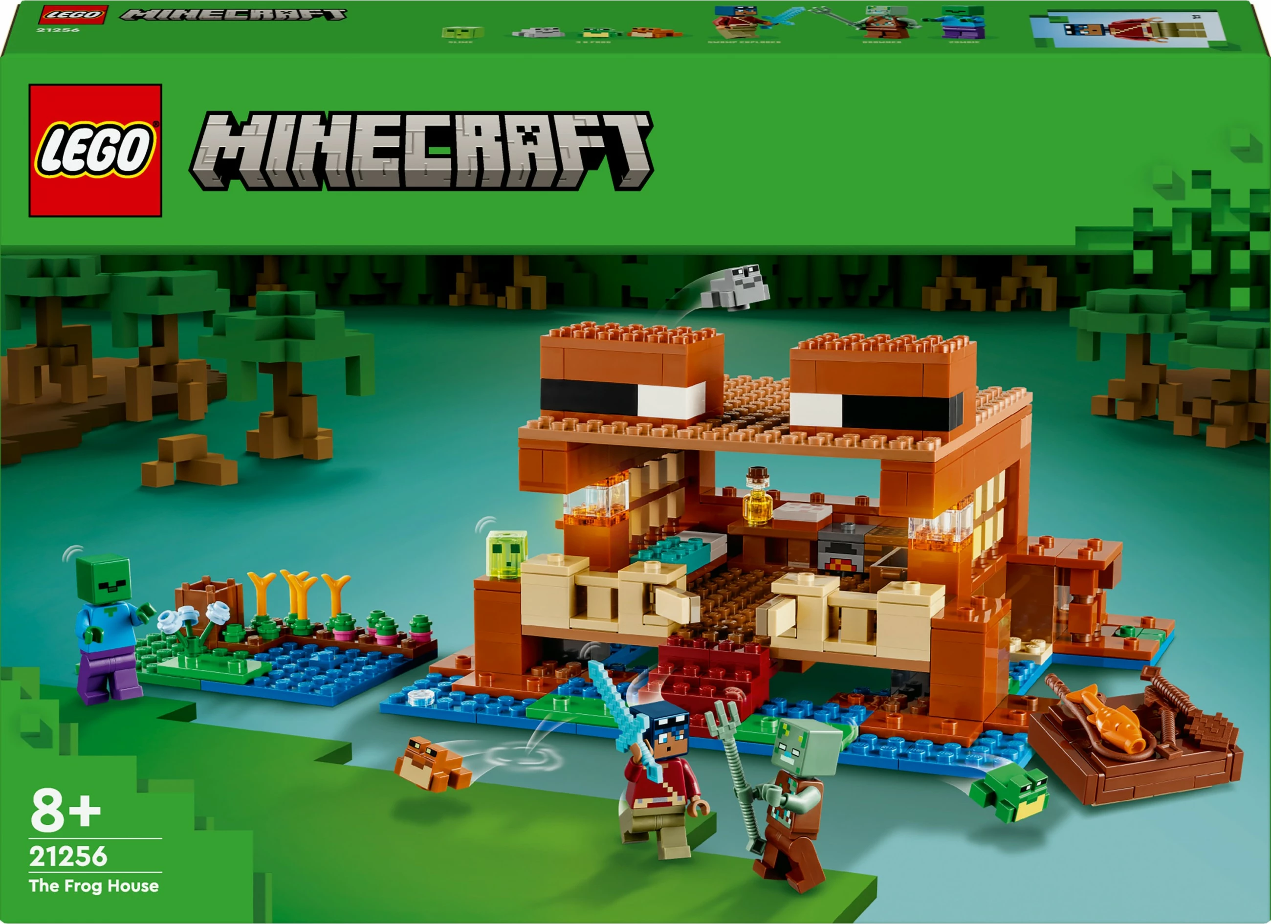 Set ndërtimi LEGO Minecraft 21256 The Frog House, 400 pjesë, shumëngjyrëshe
