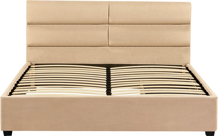 Krevat dopio me sirtar, ngjyrë bezhë, 160x200cm