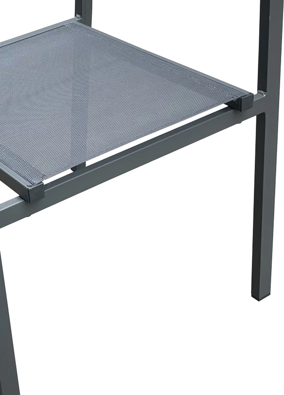 Set tavoline me karrige për terasë Moly-Kliton B, alumin, tekstilene, ngjyrë antracit, 150x80x74cm, 5 copë