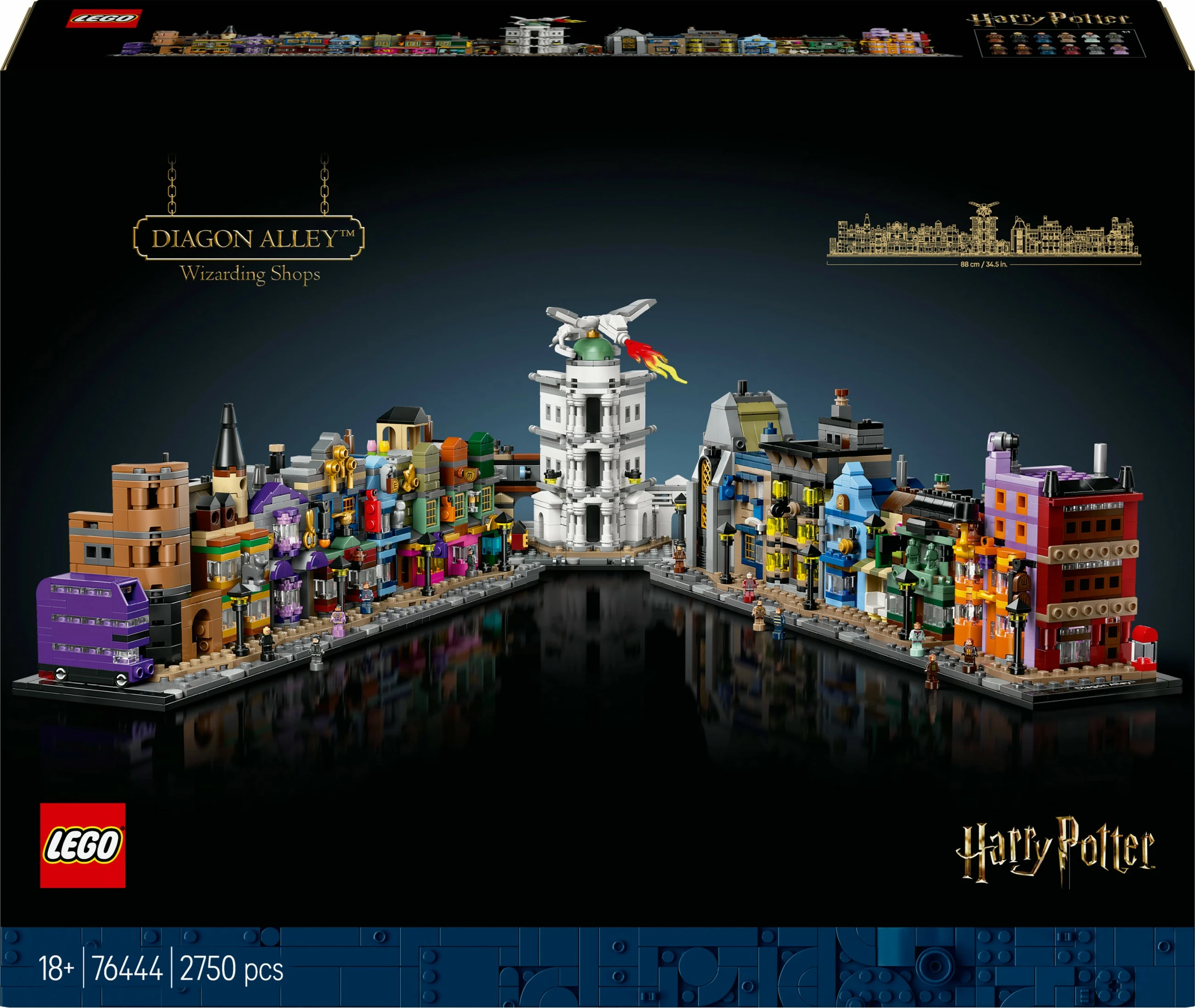 Set ndërtimi LEGO Harry Potter Die Zauberläden der Winkelgasse, shumëngjyrësh