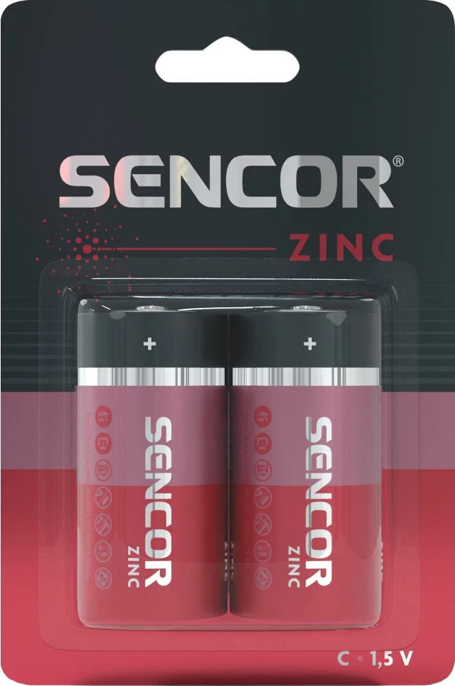 Bateri Sencor SBA R14 2BP C Zn, 2 copë