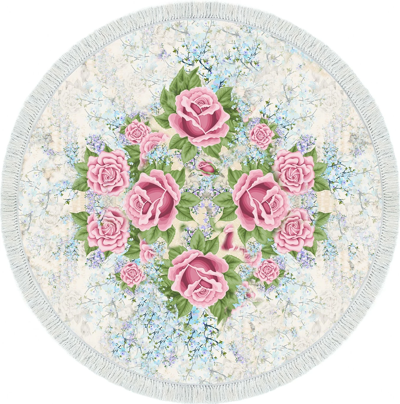 Qilim rrumbullak, 120 cm, Conceptum Hypnose, Mu174, ngjyrë pluhur