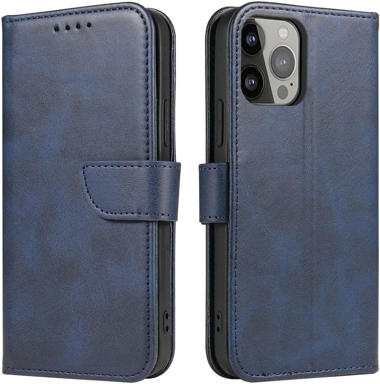 Mbështjellës Hurtel Magnet Case për Xiaomi Redmi Note 12, me kapak, portofol dhe qëndrim, kaltër