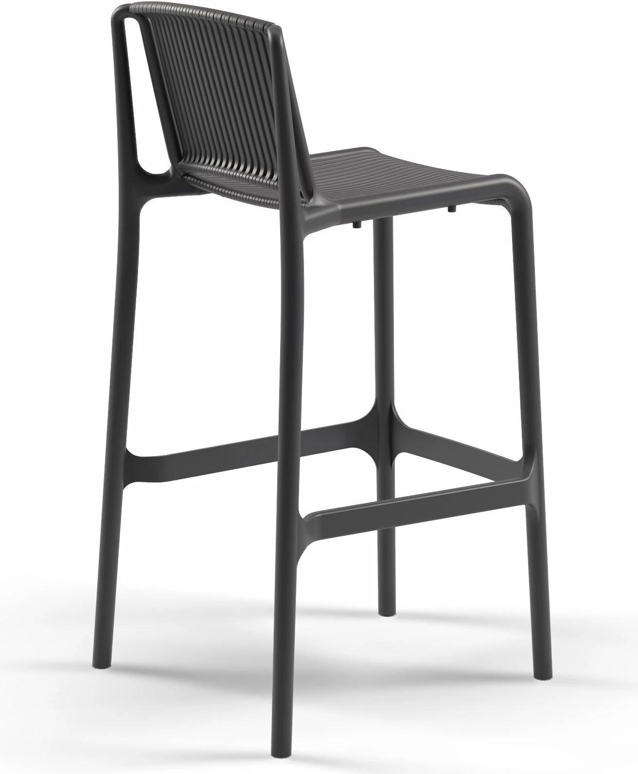 Set karrigesh për bar (4 copë), Skye Decor, Nes Bar, ngjyrë antracit