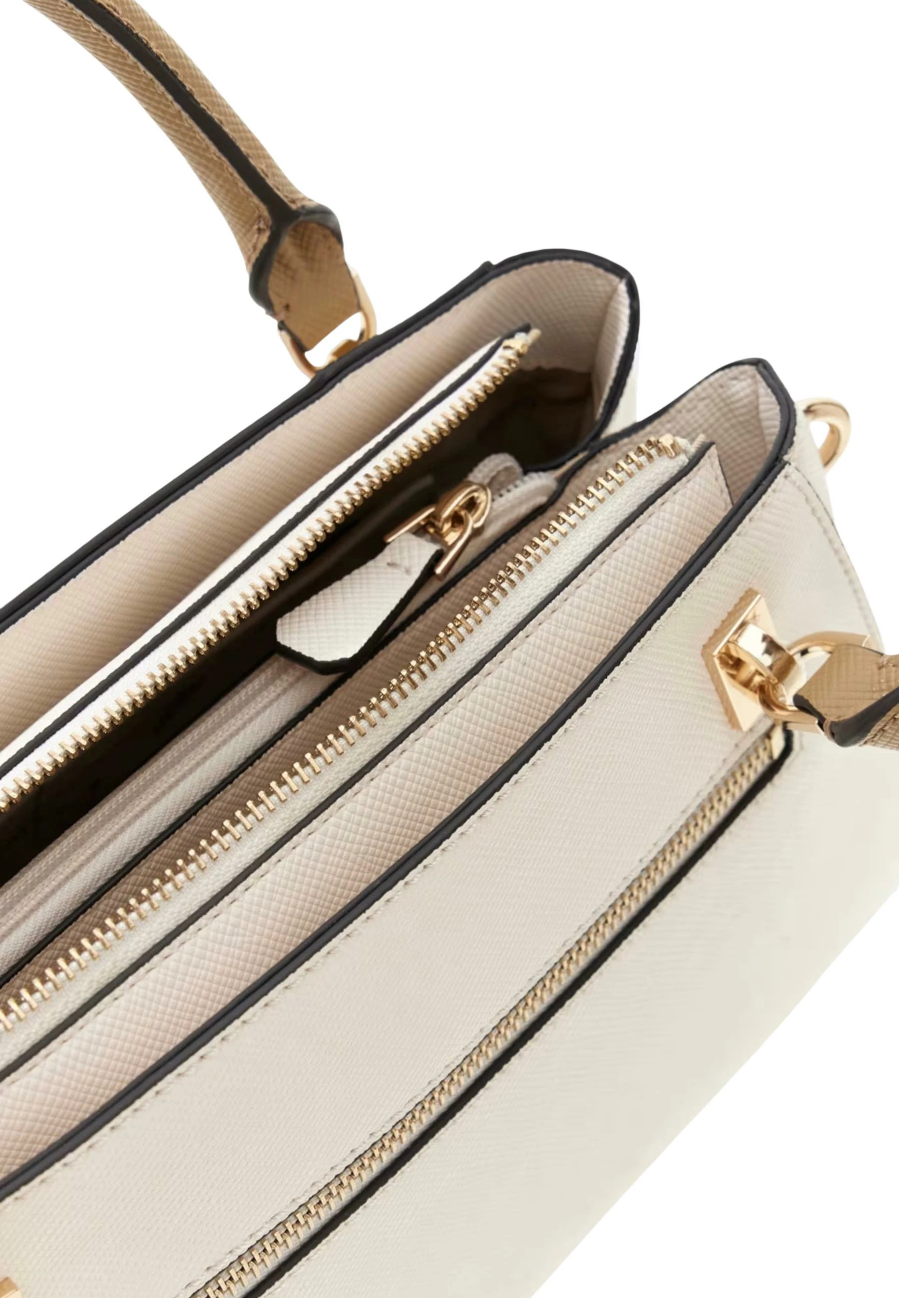 Çantë dore për femra Guess Noelle II Luxury Satchel HWZG96 72070, bezhë/bardhë