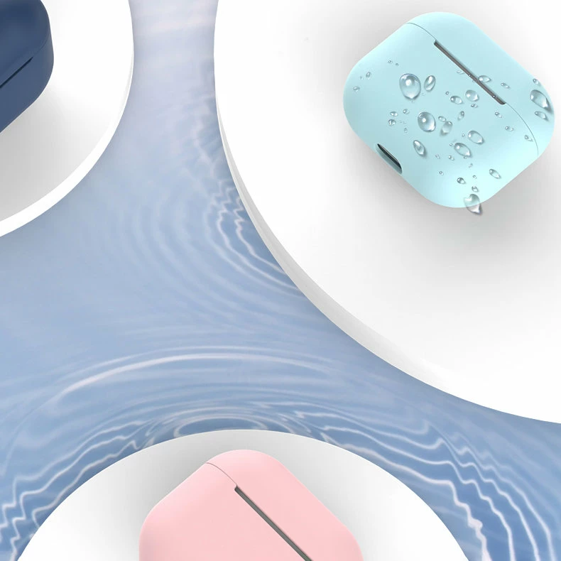 Mbështjellës Hurtel për AirPods Pro, silikon, i bardhë