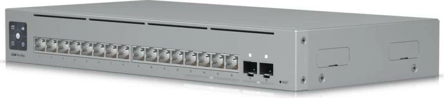 Switch Ubiquiti USW-PRO-MAX-16, 12 porta LAN, 4 porta 2.5G, 2 SFP+, për rack 19", e zezë