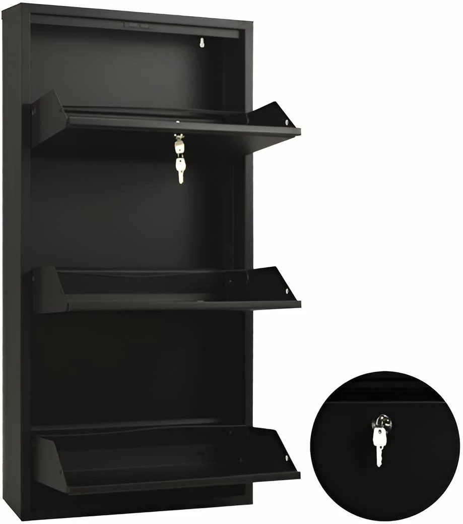 Dollap për këpuca, ngjyrë e zezë, Skye Decor Primo 3