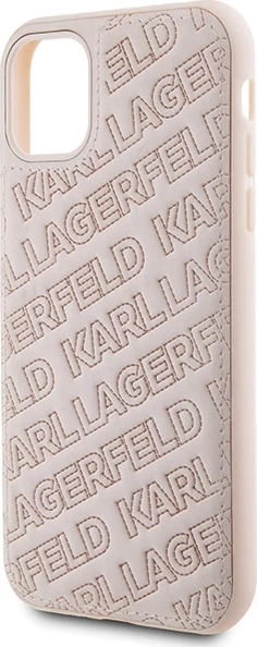 Mbështjellës Karl Lagerfeld Quilted K Pattern për iPhone 11/XR, rozë