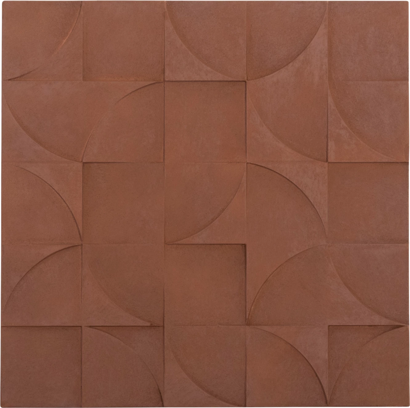 Panel dekorativ për mur, seri katrore Santorini, FH4524, ngjyrë kafe, 80x5x80 cm