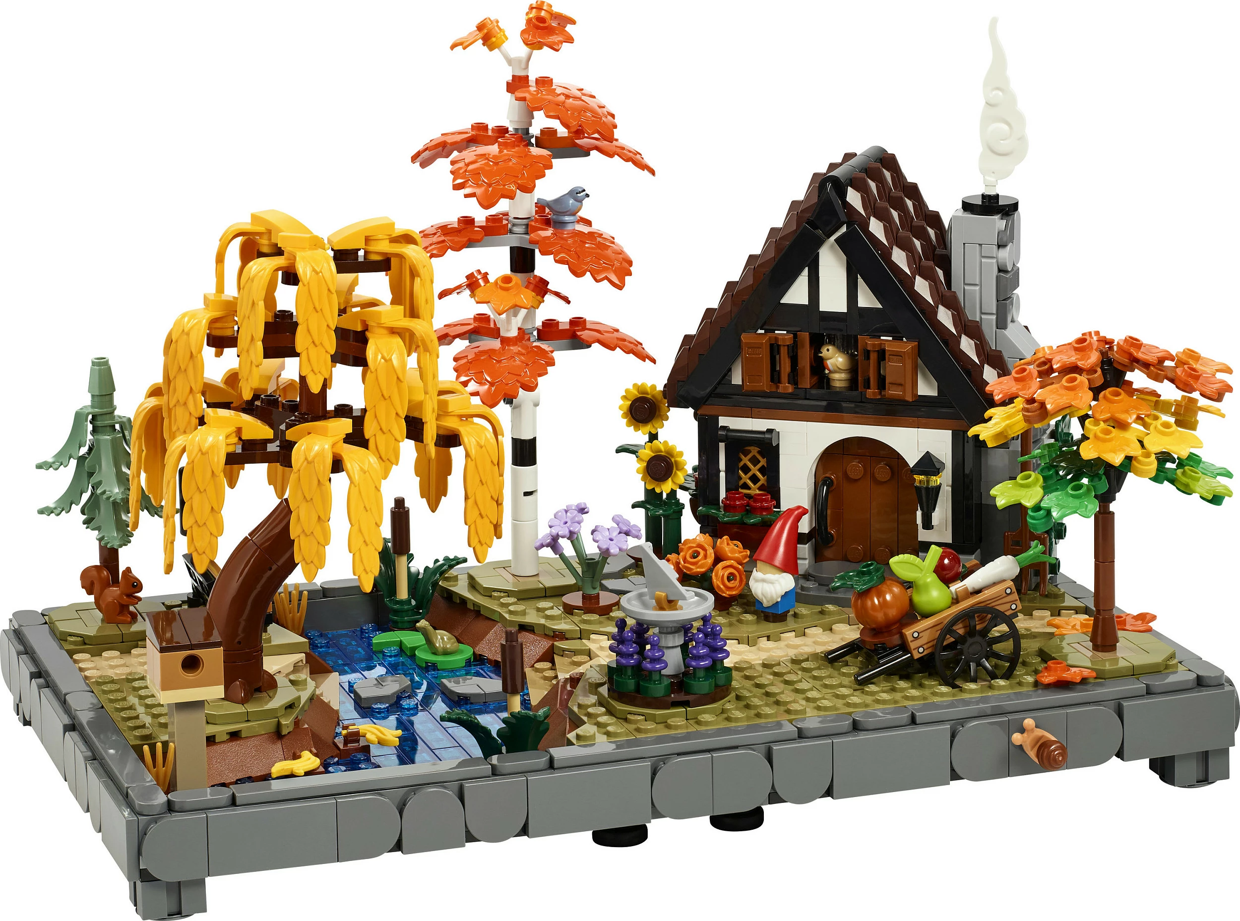 Set ndërtimi LEGO Icons Autumn Cottage Garden 11372, 1102 copë, 18+, multikolor