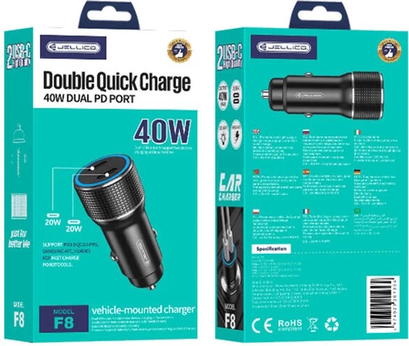 Karikues veture Jellico F8 2x Type-C PD 40W QC, i zi