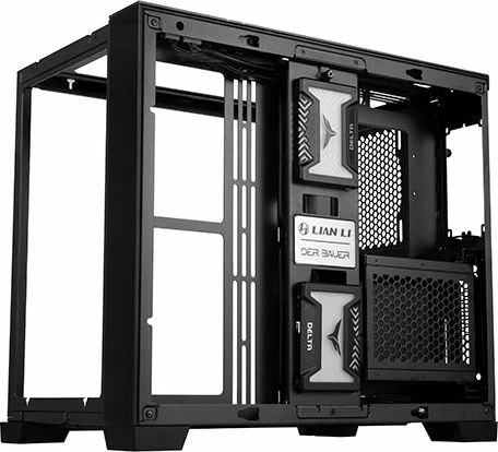 Kasë Lian Li O11 Dynamic Mini, Midi Tower ATX/mATX/Mini-ITX, xham i temperuar, USB-C, e zezë
