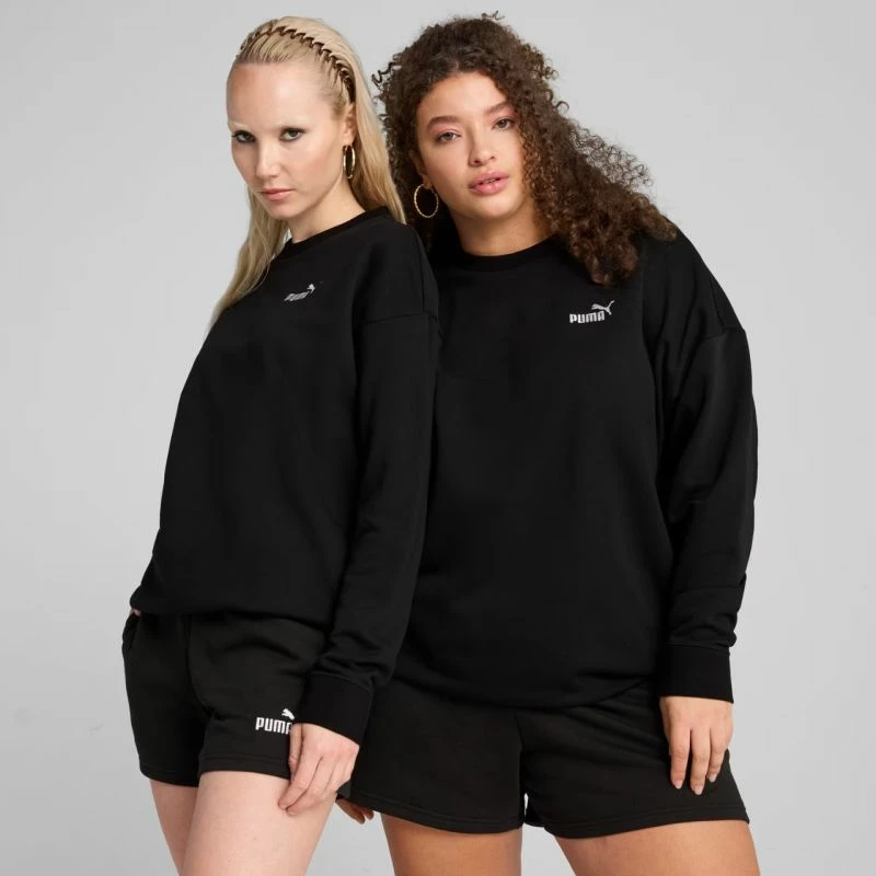 Duks për femra Puma ESS Small No. 11 Logo Relaxed Crew 684975 01, i zi