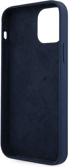 Mbështjellës Guess GUHCP12SLSVSBL për iPhone 12 mini 5.4\", hardcase TPU/silikon, Script Vintage, blu