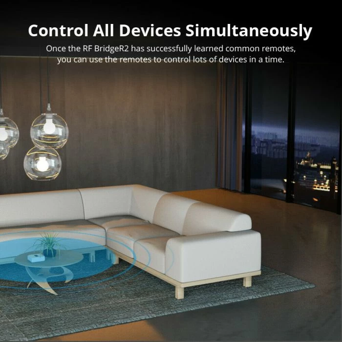 Hub/Bridge RF smart SONOFF RF ZBridge R2, Wi‑Fi 2.4GHz + RF 433MHz, USB 5V, bardhë