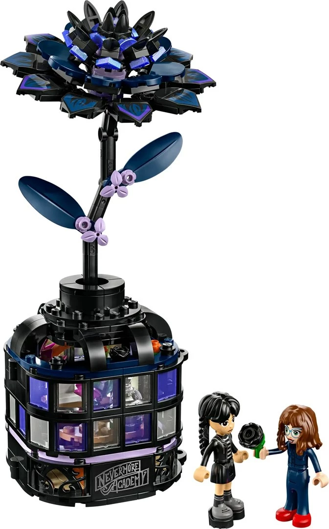 Set LEGO Wednesday 76784 Black Dahlia Flower me 2 minifigura, për fëmijë 9+ vjeç, e zezë