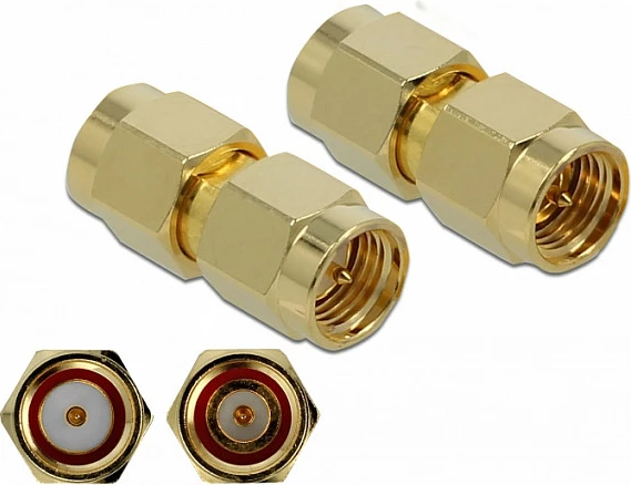 Adapter SMA DeLOCK 89970, 50 Ω, i artë